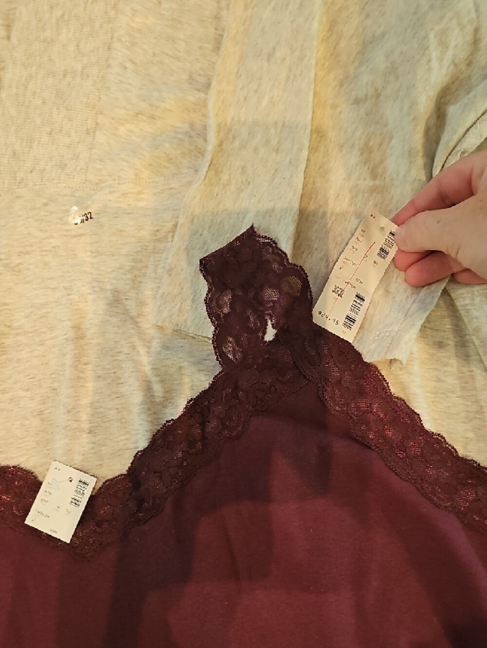 Avenue Plum Lace-Trim Cami with Cream Tunic Bundle - Picture 2 of 4